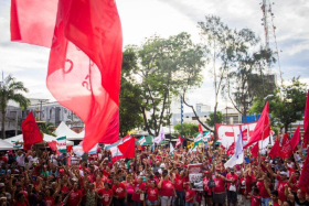 17 de abril no acampamento: atividades dia e noite (Foto: Lucas Calisto/Levante Popular da Juventude)