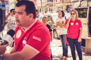 Presidente da CUT-CE, Wil Pereira; secret