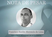 Nota de pesar pelo falecimento do presidente do Straaf de Alto Santo