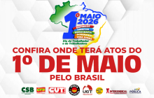 Atos do 1º de Maio mobilizam o país pelo fim da escala 6x1. Confira os locais