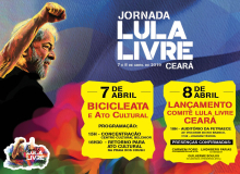 Carmem Foro, Boulos e Lindbergh fazem o lançamento do Comitê Lula Livre Ceará