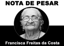 Nota de pesar pelo falecimento de Francisca Freitas da Costa