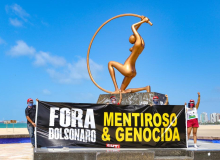 Fortaleza: CUT Ceará faz protestos contra Bolsonaro pelo ‘Dia da Mentira’