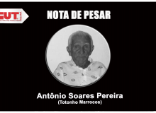 Nota de pesar pelo falecimento de Totonho Marrocos