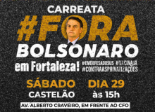 Fortaleza: carreata reforça luta pela vacina e pelo #ForaBolsonaro