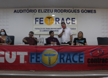 CUT-CE participa da abertura  do 10º Congresso da Fetrace