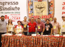 Dirigentes da CUT-CE marcam presença no Congresso do Sindiute 2022